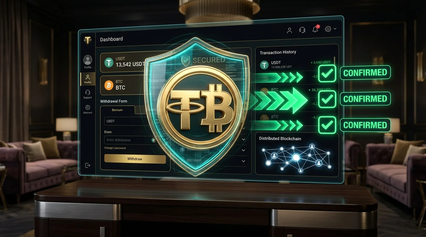 كازينو العملات الرقمية والسحب الفوري USDT